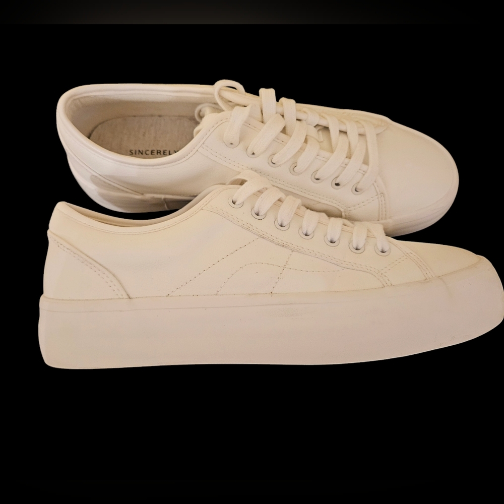 Ladies white sneakers
